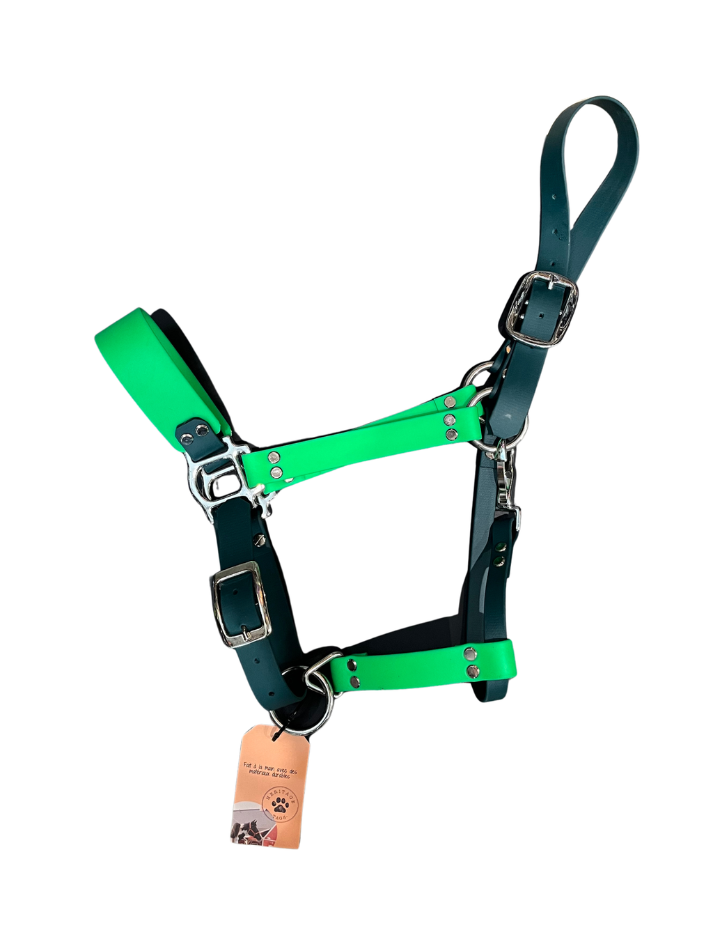 Licol en Biothane Uni Heritage Tags, accessoire pour équitation, fabriqué par ES Sellerie Western, montre la bride en matériau durable.