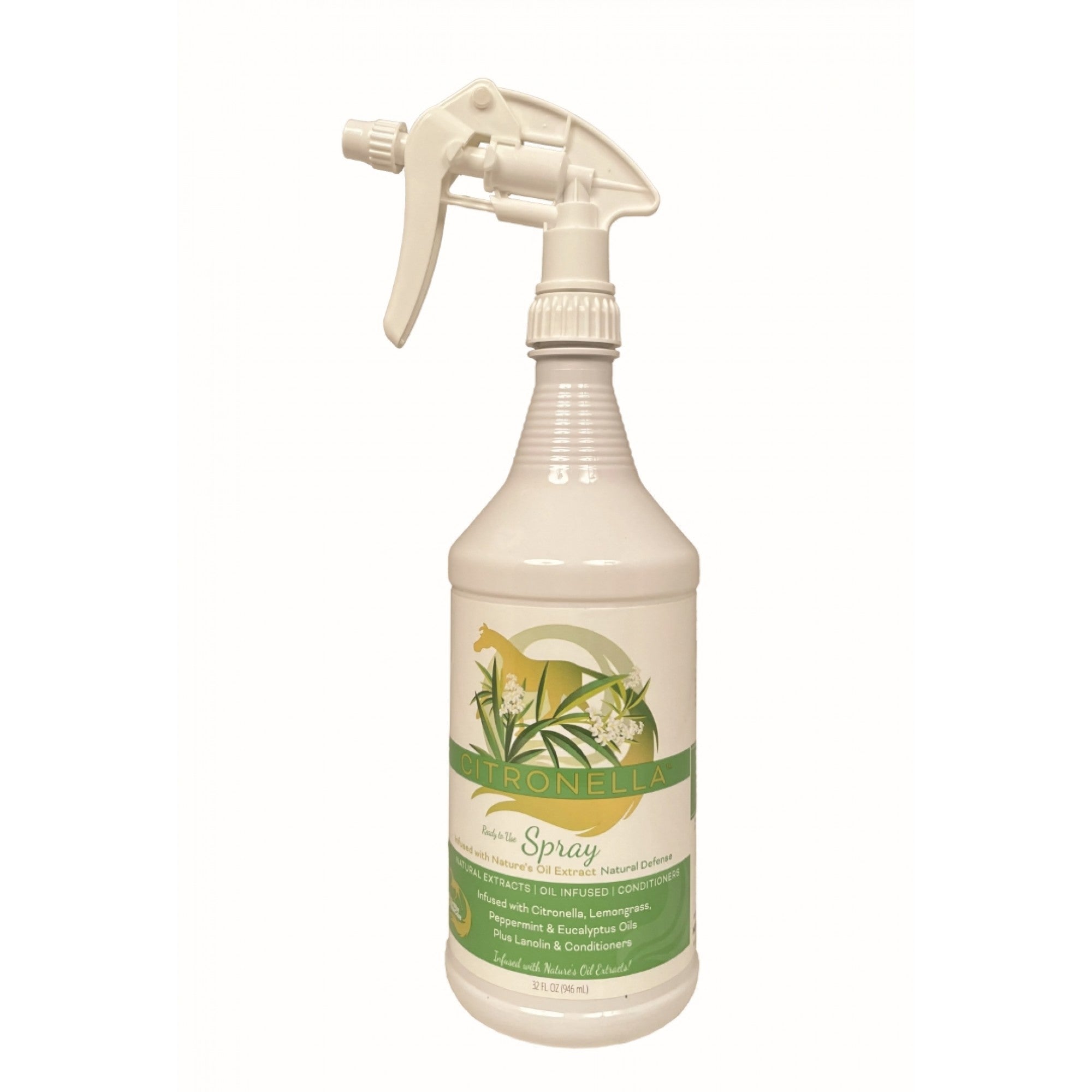 Spray à la citronnelle Cavalier pour soins capillaires, poil, crème et queue, flacon de 946 ml, accessoire de soins.