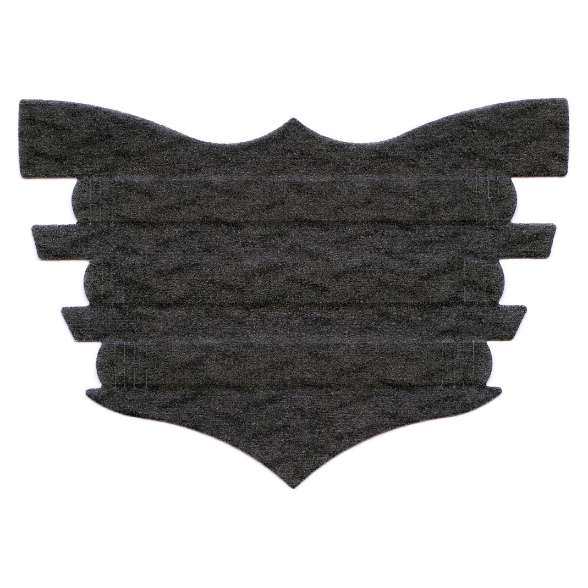 Bandes nasales Flair Equine de Western Rawhide, équipement pour cheval, en tissu noir avec boucles métalliques.