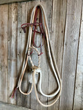 Loping Hackamore et rênes Ombre Mecate de 12 brins de la marque Slippery Moon Mecates, accessoires équestres en fibres.