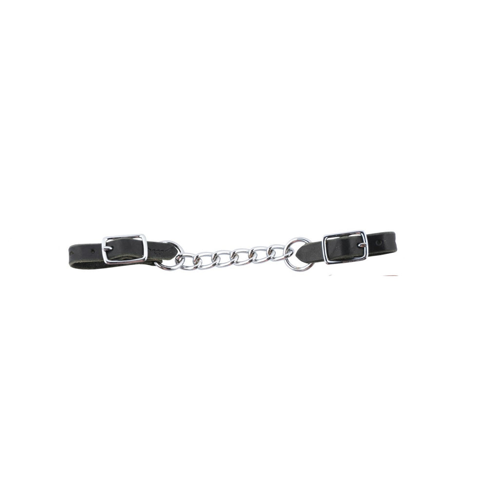 Bracelet en cuir gourmette avec chaîne Western Rawhide, accessoire tendance en cuir marron avec détails métalliques.