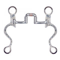 Bit de correction sans pincement Western Rawhide pour cheval, en métal, avec bride en cuir, conçu pour un contrôle doux et précis.
