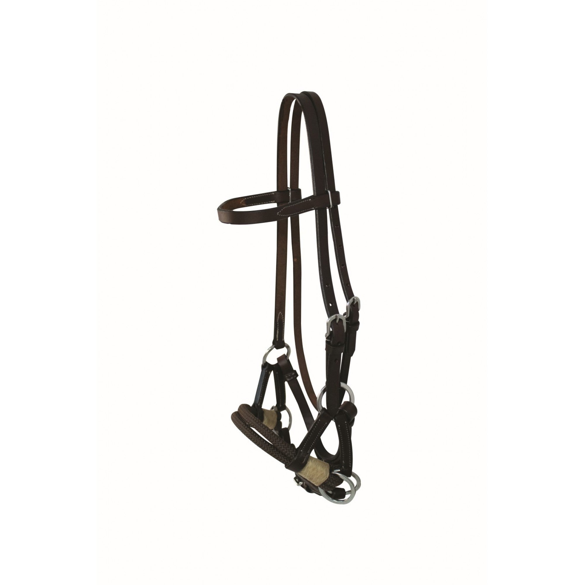 Side Pull avec noseband en nylon et bride en cuir