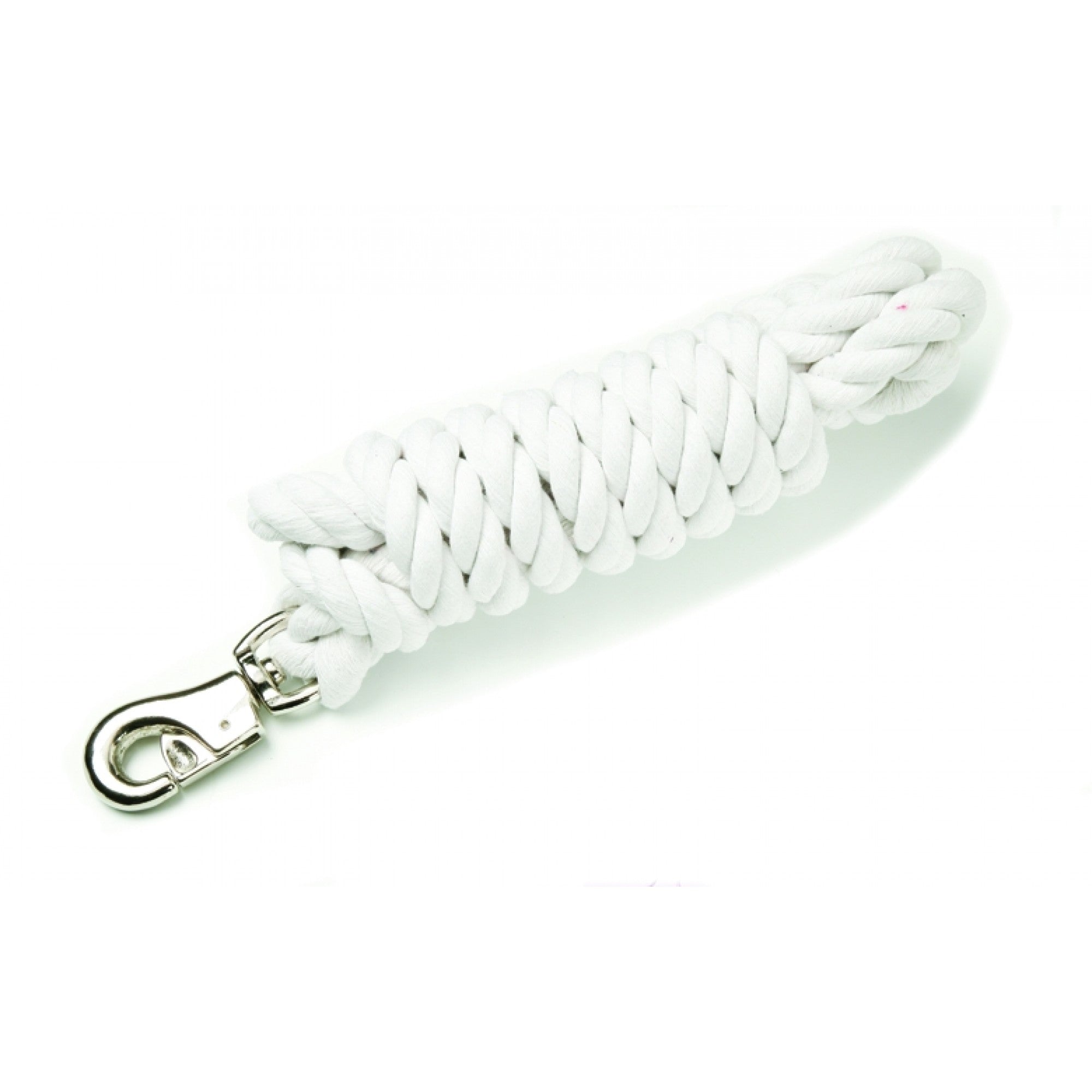 Laisse en coton économique Cavalier pour animaux, flexible et résistante, visible en couleur blanche sur fond neutre.