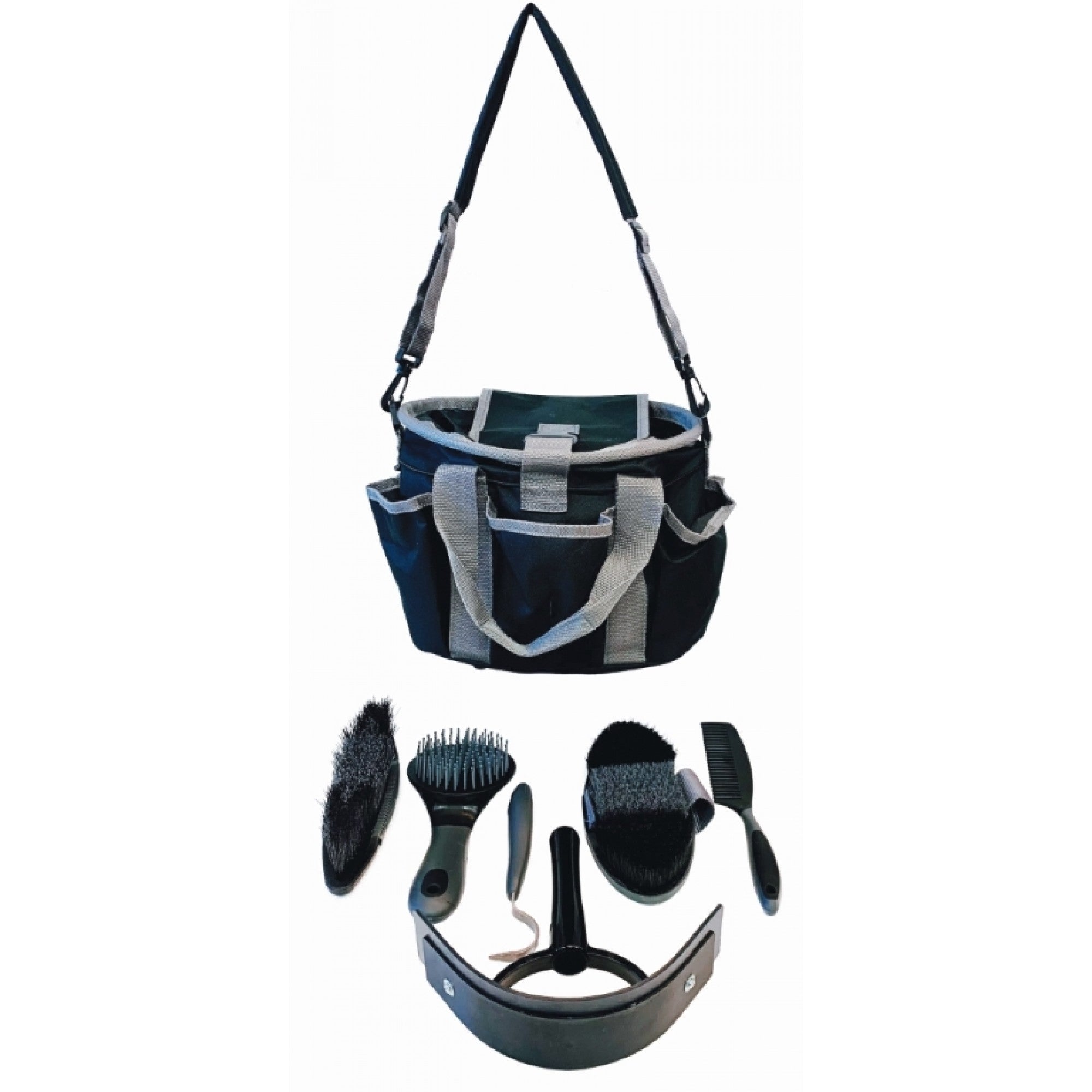 LAMICELL KIT DE SOINS 6 PIÈCES AVEC SAC, NOIR - ES Sellerie Western