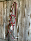 Loping Hackamore 8 strands Ombre Mecate de Slippery Moon Mecates, accessoire équestre avec tresse colorée et design robuste