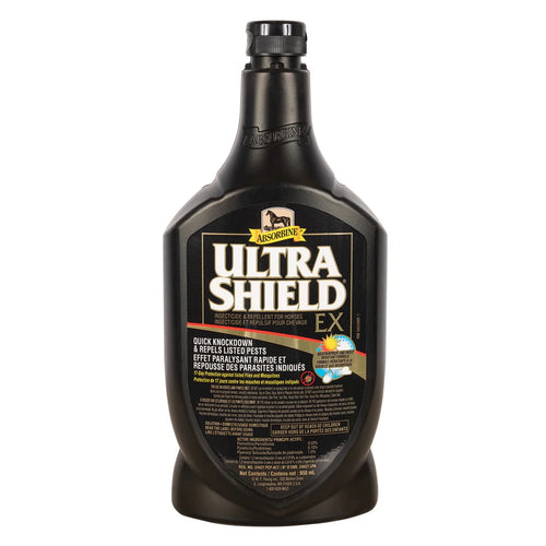 Flacon de 950 ml de soins Absorbine Ultrashield EX de Centurion Supply, spray anti-insectes pour chevaux.