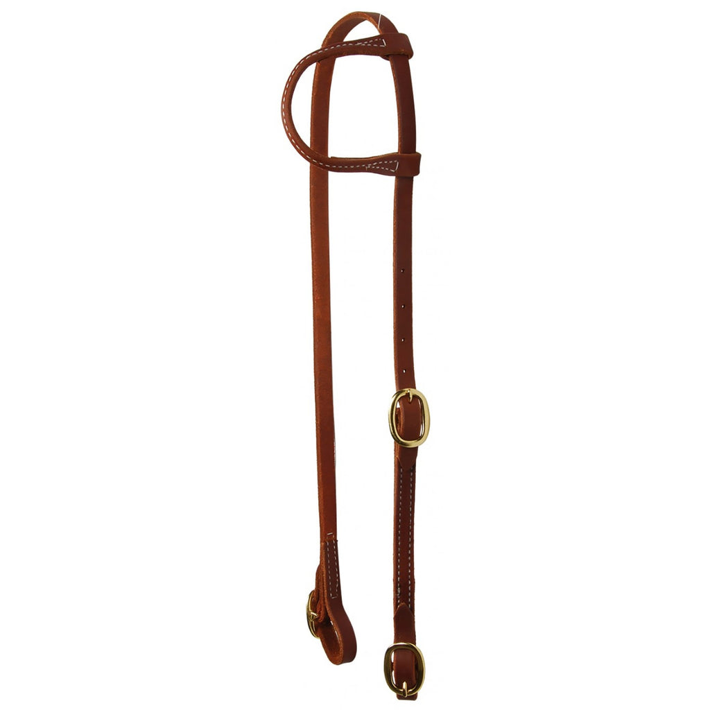 Bride Western Rawhide Signature à une oreille avec boucles, cuir huilé, 5/8 pouce, pour équitation western.