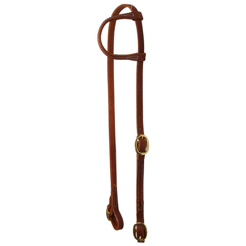 Bride Western Rawhide Signature à une oreille avec boucles, cuir huilé, 5/8 pouce, pour équitation western.