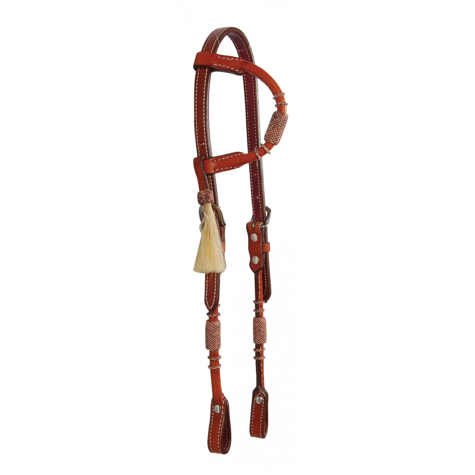 Bride une Oreille avec Rawhide & Crin, Chestnut