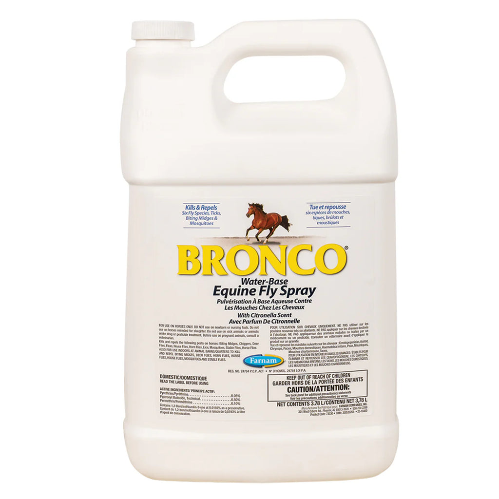 Spray anti-mouches Farnam Bronco de la marque Centurion Supply, accessoire pour repousser les insectes.