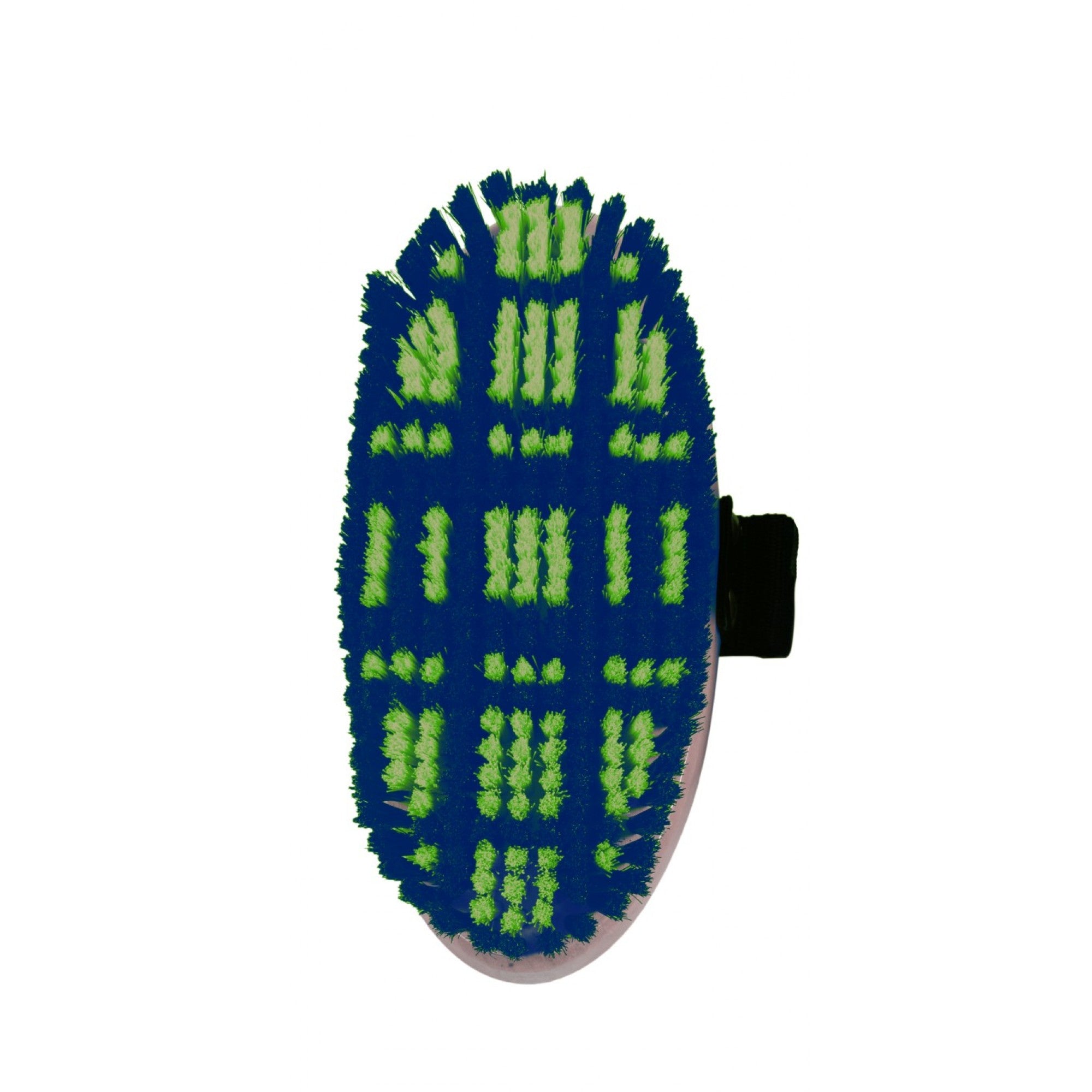 Brosse douce à carreaux de couleur Western Rawhide, soin pour animaux, avec poils souples et motif à carreaux bleu marine.