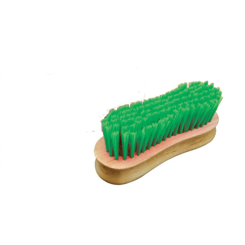 Brosse pour visage en bois verte de la marque Western Rawhide, outil de soins de la peau naturel et écologique.