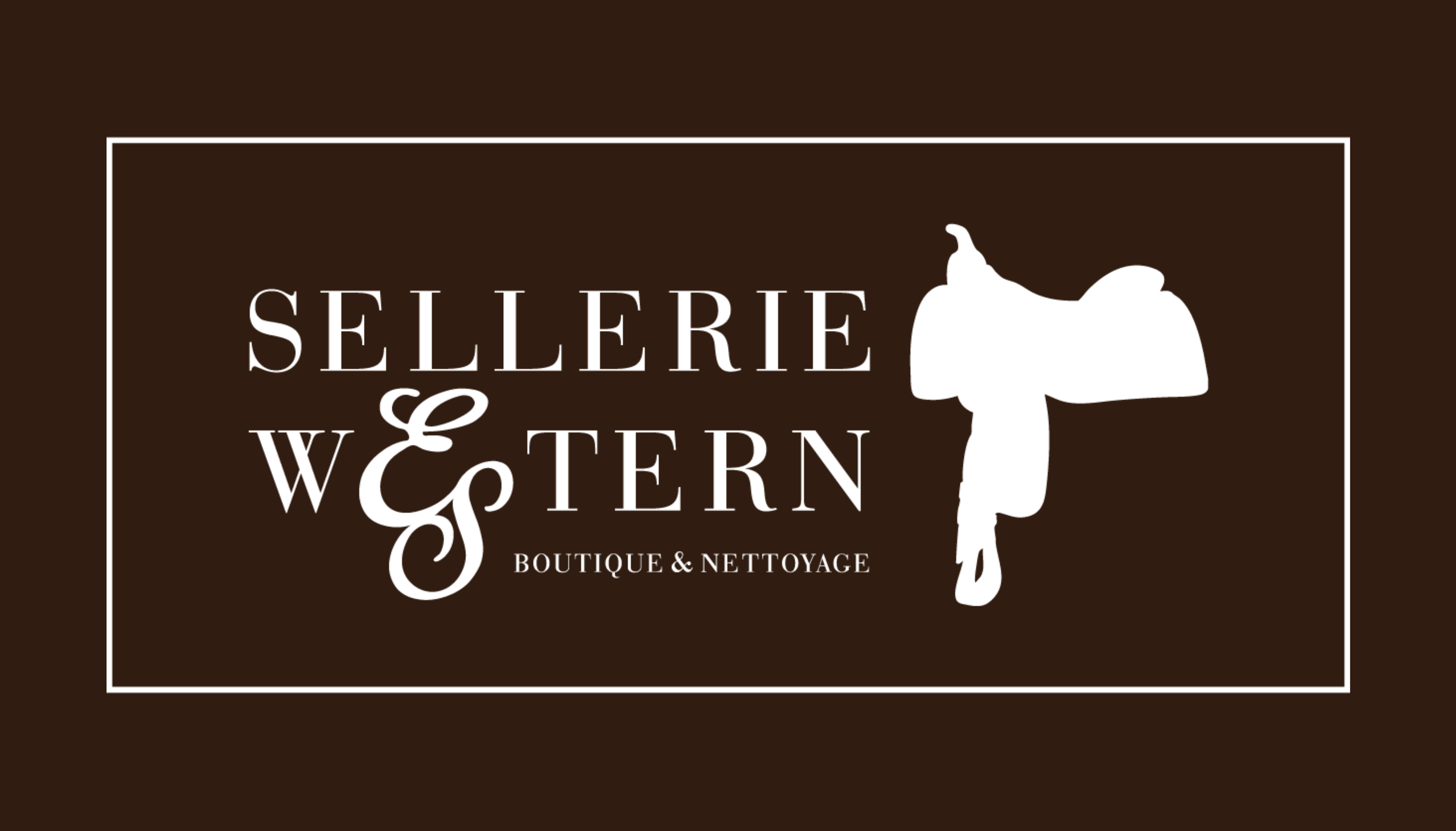 Certificat-cadeau ES Sellerie Western en beige et vert avec un design élégant et un cheval de fidélité, idéal pour offrir.