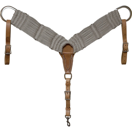 Équipement de cheval Western Rawhide, bricole en bambou gris, avec détails et texture visible.
