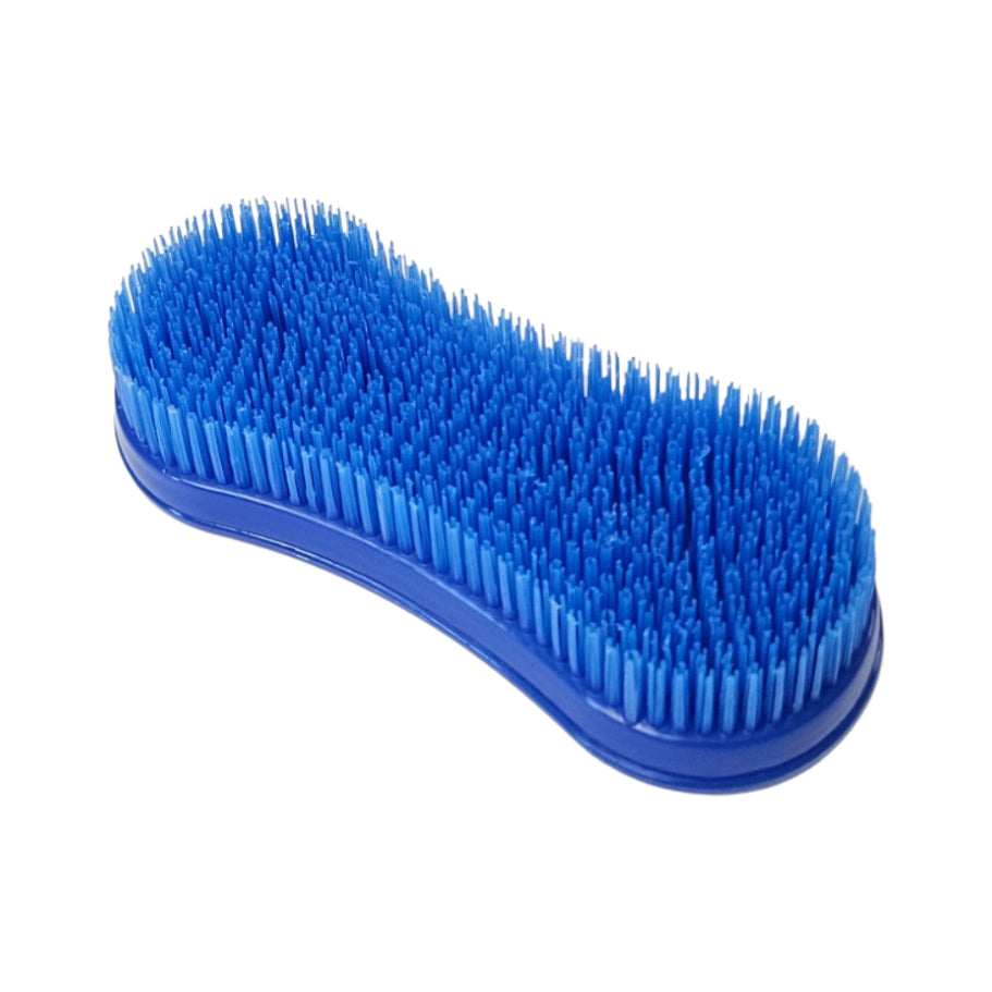 Brosse de nettoyage multi-usages en plastique Silverline bleue, outil de soins pratique pour diverses surfaces.