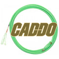 Rope de breakaway Western Rawhide Lone Star Caddo 28 pieds, en cuir, pour l'équitation, montrée en gros plan.