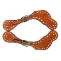 COURROIES D’ÉPERONS EN CUIR ROUGHOUT AVEC BRODURES BUCKSTITCH, FEMMES - ES Sellerie Western