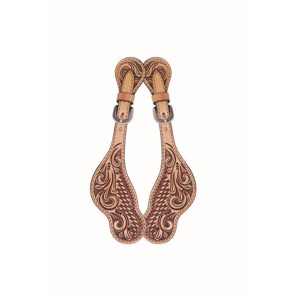 COURROIES D’ÉPERONS POUR FEMMES COUNTRY LEGEND, MOTIF FLORAL ANTIQUE - ES Sellerie Western