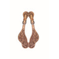 Courroies d'éperons pour femmes Western Rawhide, motif floral antique, accessoire de style country pour cavalière.