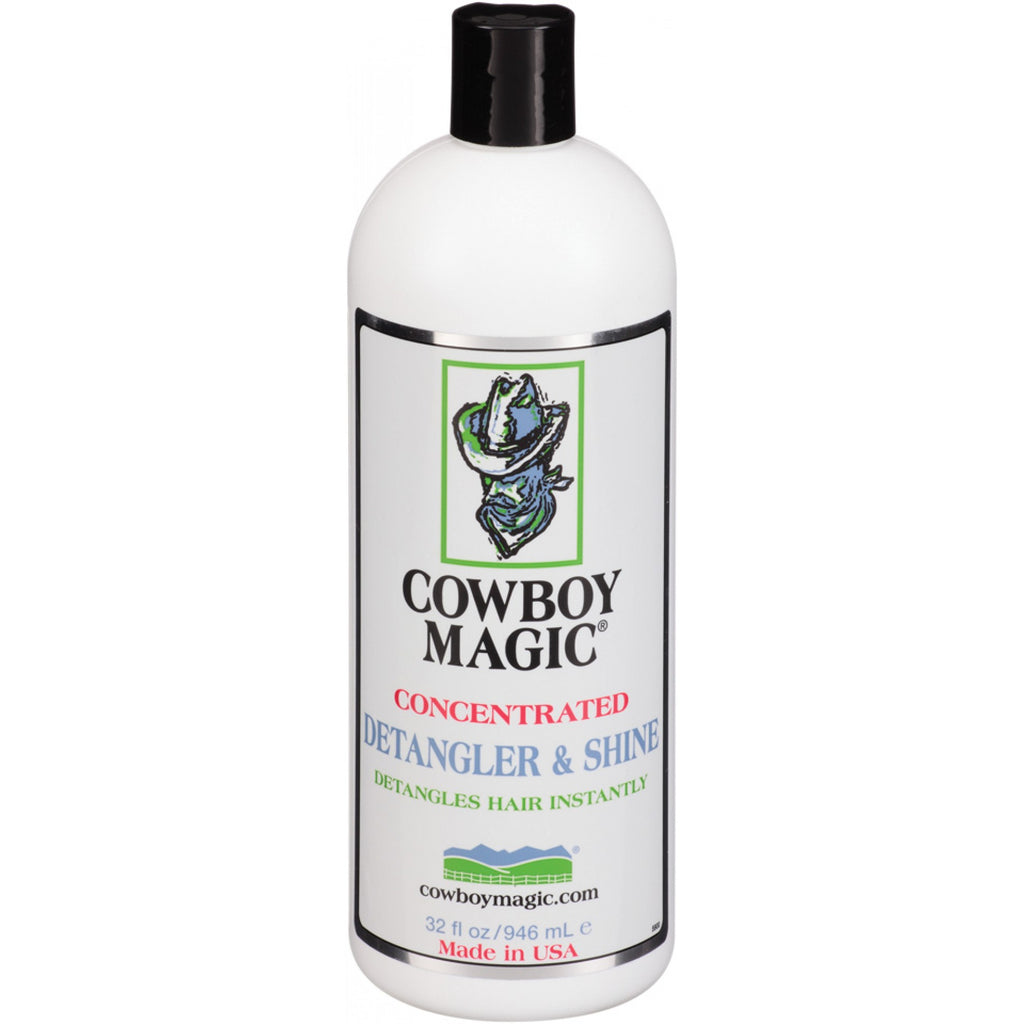 Spray démêlant et brillant Cowboy Magic Shine de Western Rawhide pour chevaux, flacon de 473 ml.