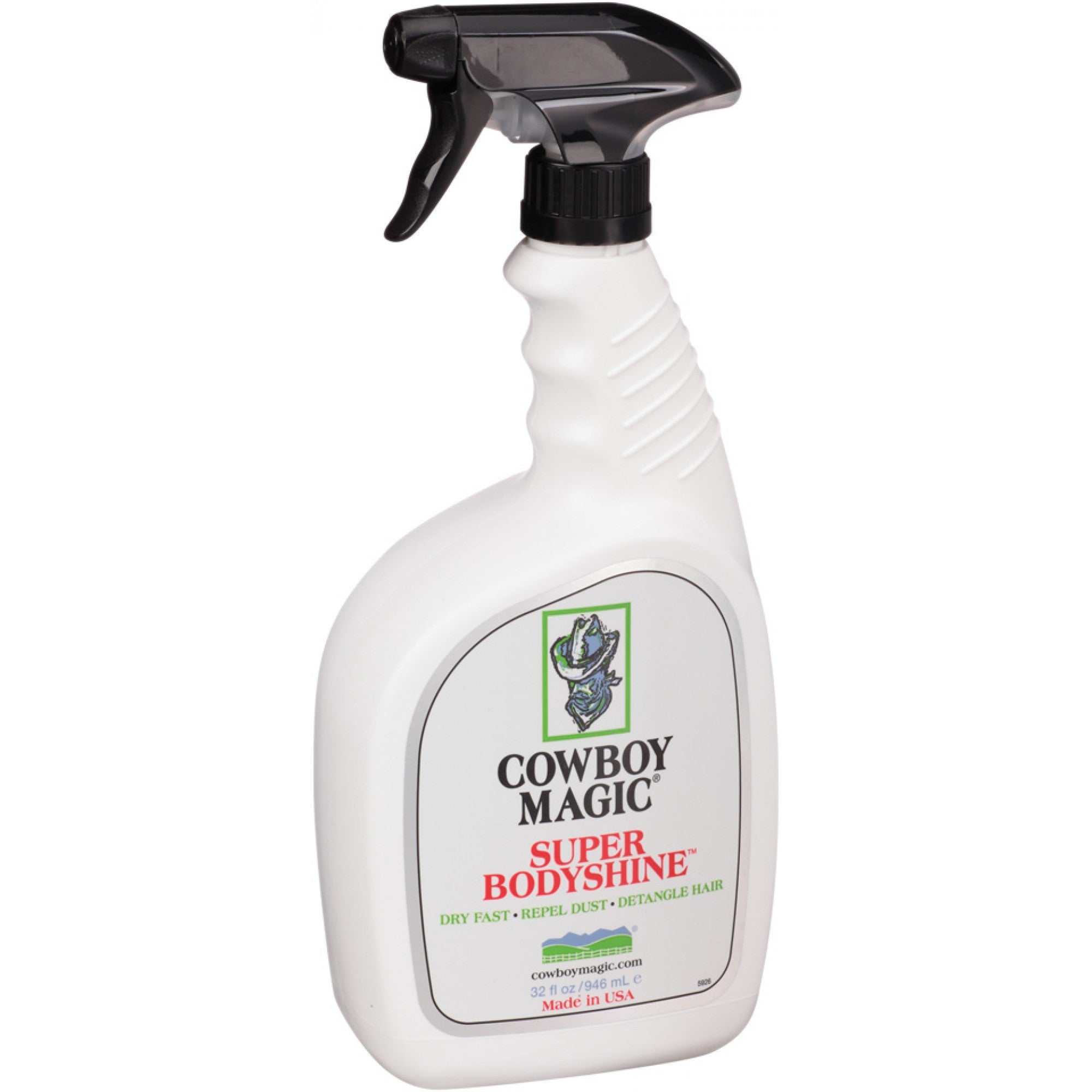 Soins Western Rawhide Cowboy Magic Super Bodyshine en flacon de 946 ml pour cheval, brillance et hydratation de la peau.