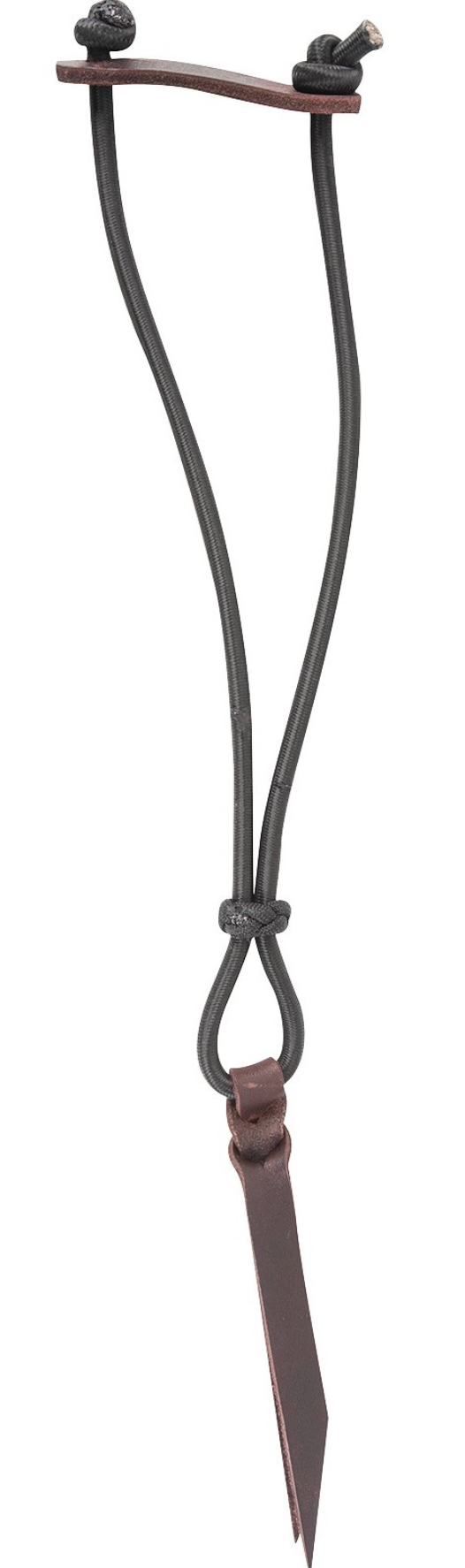 Courroie élastique pour lasso tressée 1/4" avec boucle, accessoire équestre de la marque Equibrand, visible en gros plan.