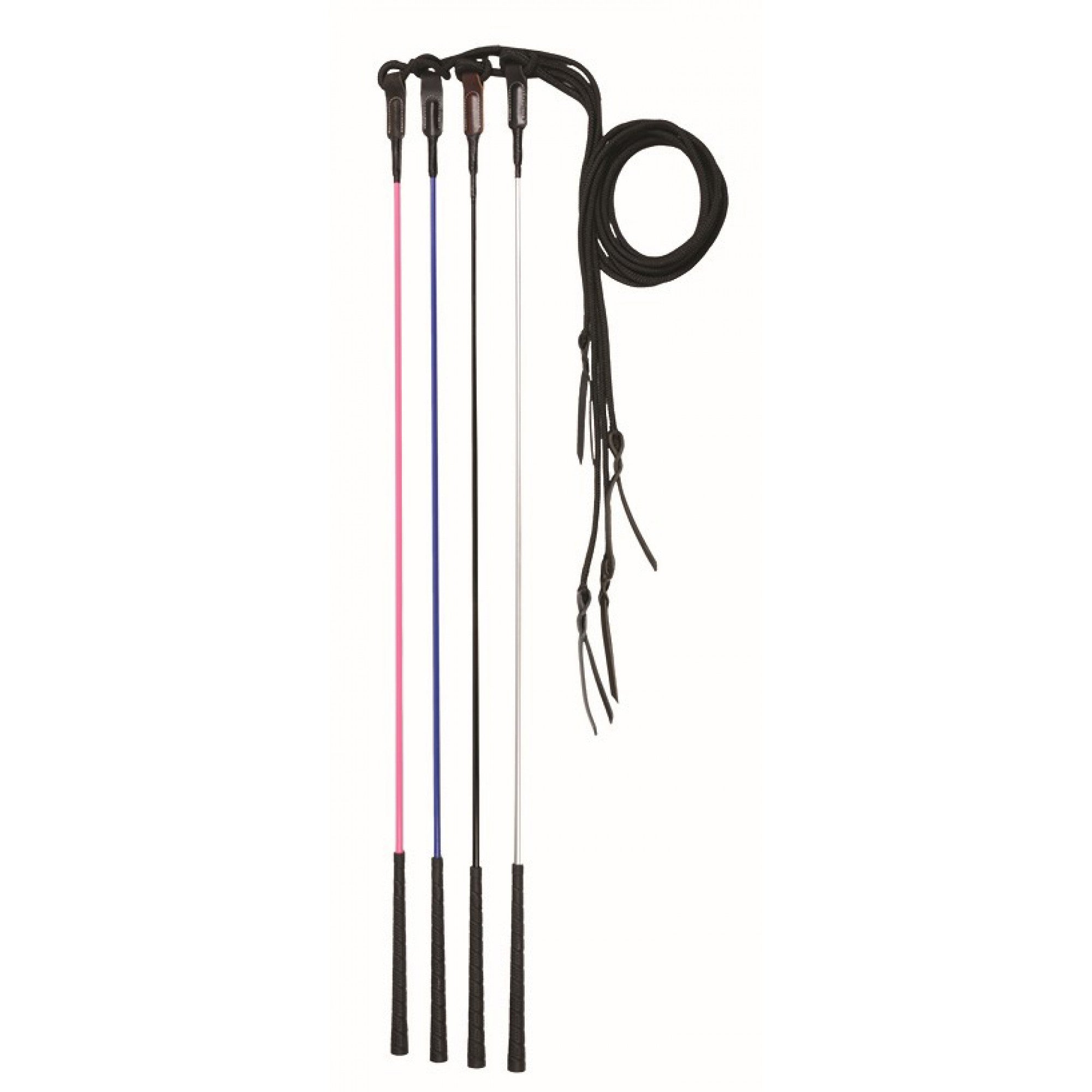 Chambrière d'entraînement noire de 50 pouces de la marque Western Rawhide, accessoire pour l'équitation ou l'entraînement.