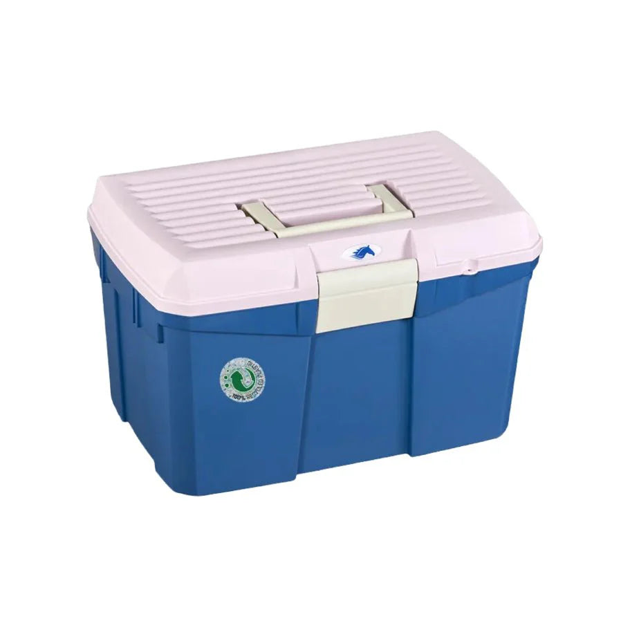 Boîte de pansage ProTack médium de Centurion Supply avec accessoires pour l'entretien des chevaux, vue de face.