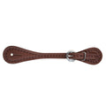 Courroie d’éperon Western Rawhide, accessoire pour équitation, montrant la courroie en cuir avec boucle métallique.