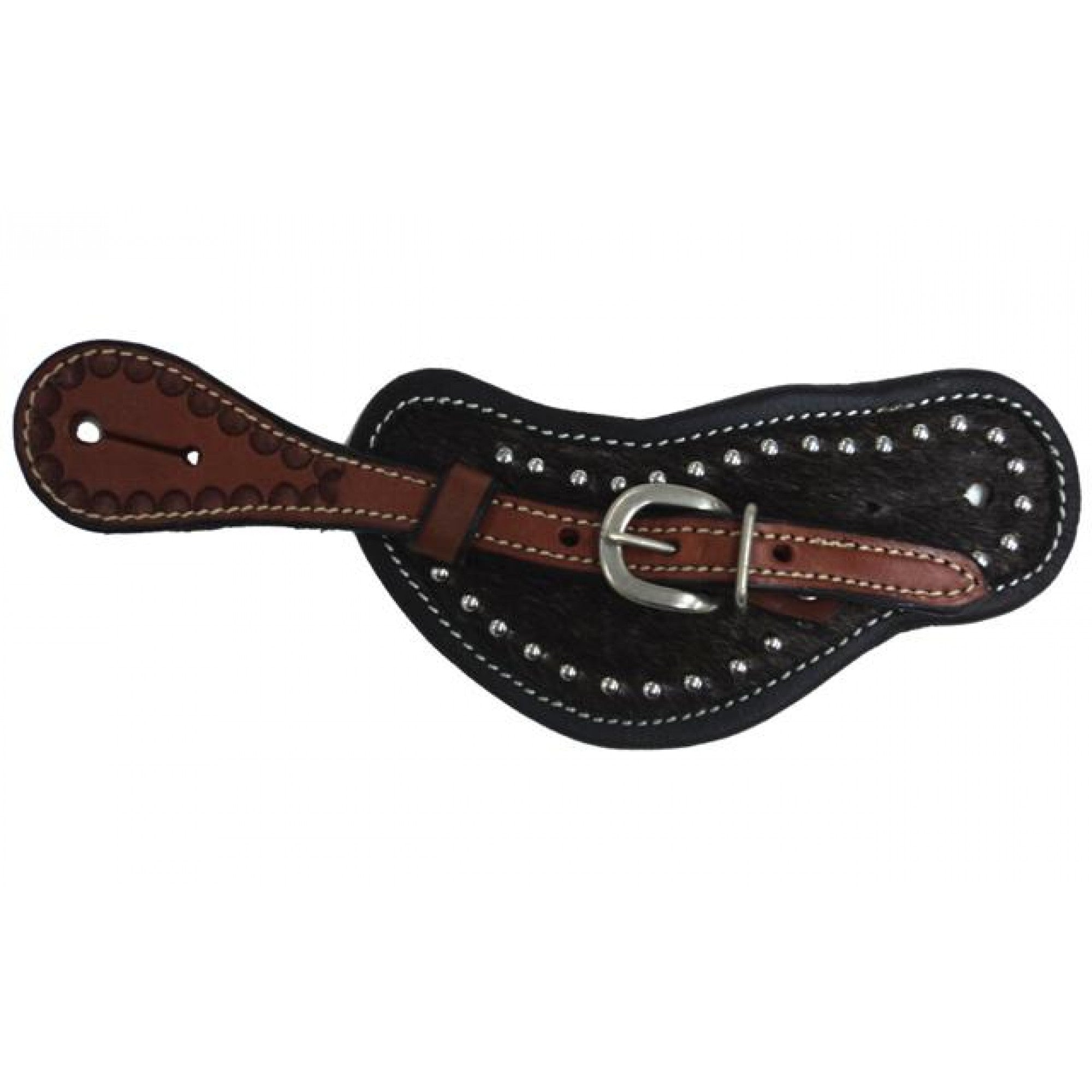 Courroie d’éperons Sierra brun foncé pour accessoires équestres, de marque Cavalier, en cuir robuste et ajustable.