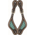 Courroie d'éperons alligator pour femmes, accessoire Western Rawhide, avec boucle en métal et motif élégant en cuir d'alligator.