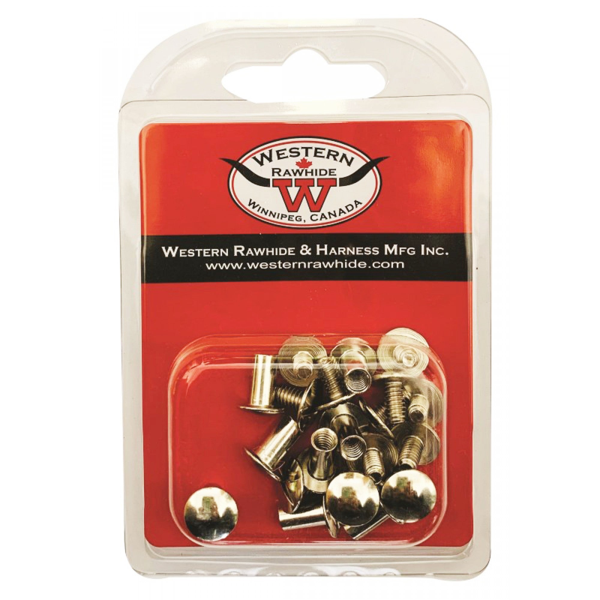 ENSEMBLE DE VIS CHICAGO WESTERN RAWHIDE 1/4" - ES Sellerie Western