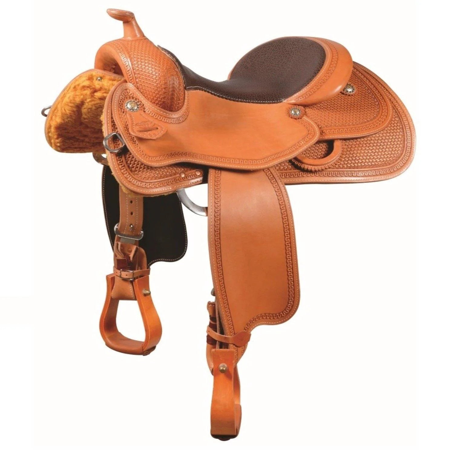 Selle Western de Reining FG Pro Reiner, Brune Foncée