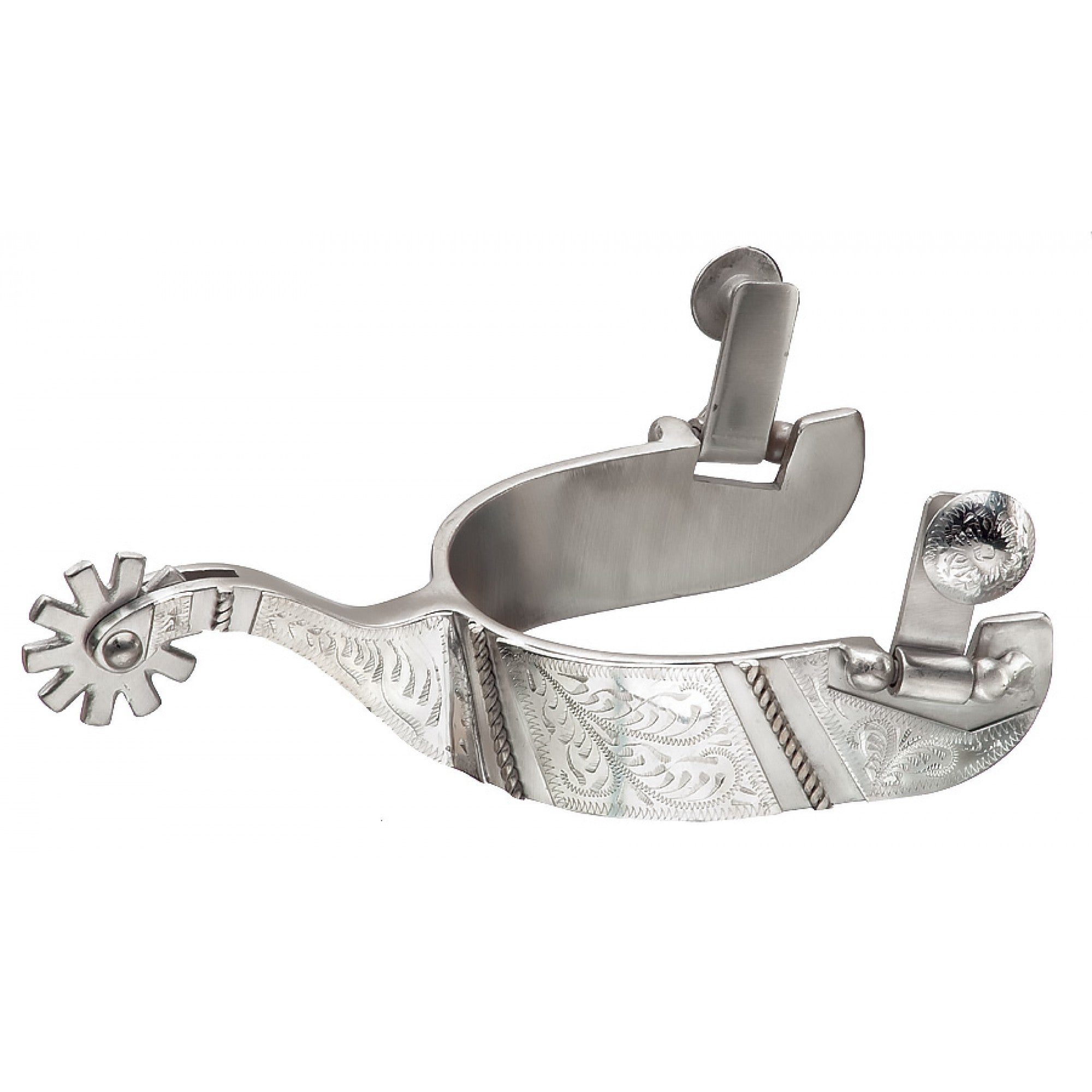 Éperons FG de reining de compétition Western Rawhide, accessoires équestres en métal avec boucles pour cavalier.