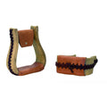 ÉTRIERS VASALIA WESTERN RAWHIDE 3" RECOUVERTS DE CUIR