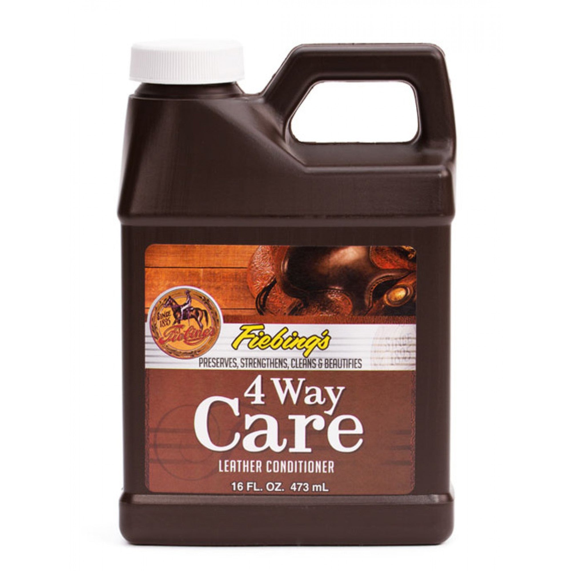 Crème revitalisante pour cuir 4 en 1 de Western Rawhide, flacon de 473 ml, pour nourrir et protéger le cuir.