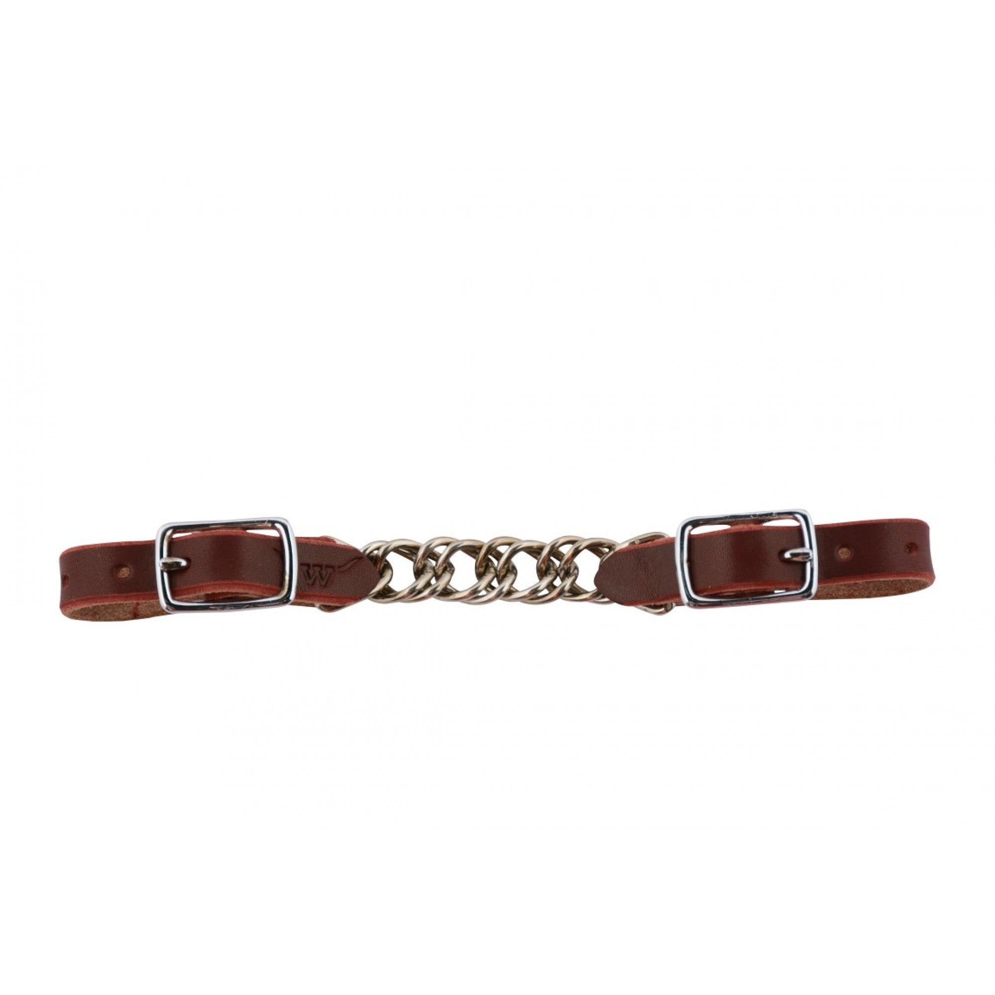 GOURMETTE, CHAÎNE DE MORS PLATE EN CUIR - ES Sellerie Western