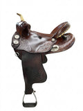 Selle western usagée Circle A par ES Sellerie Western, vue détaillée de l’équipement équestre