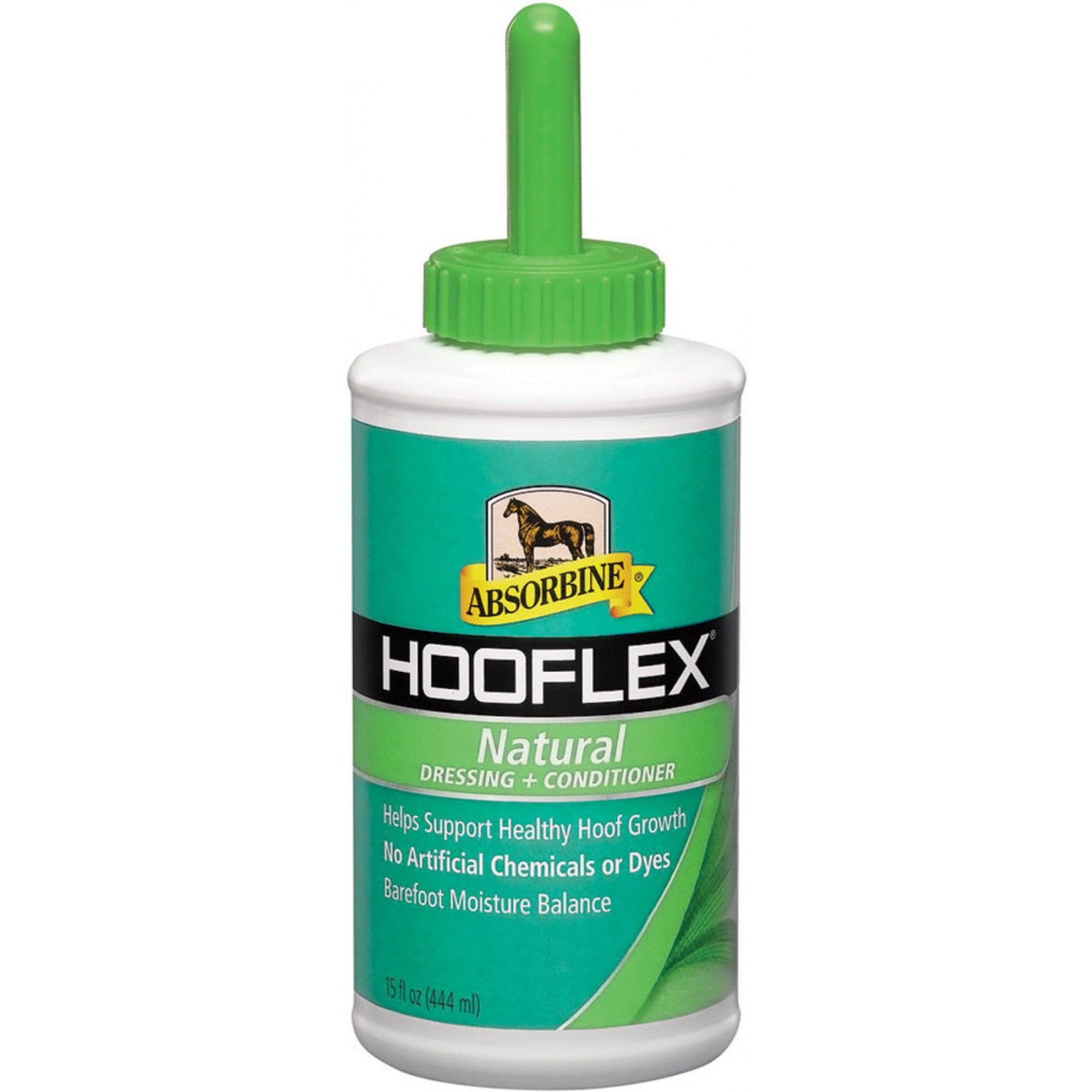 Soin naturel pour sabots HOOFLEX ABSORBINE de Western Rawhide, 450 ml avec applicateur brosse, produit de soins pour chevaux.