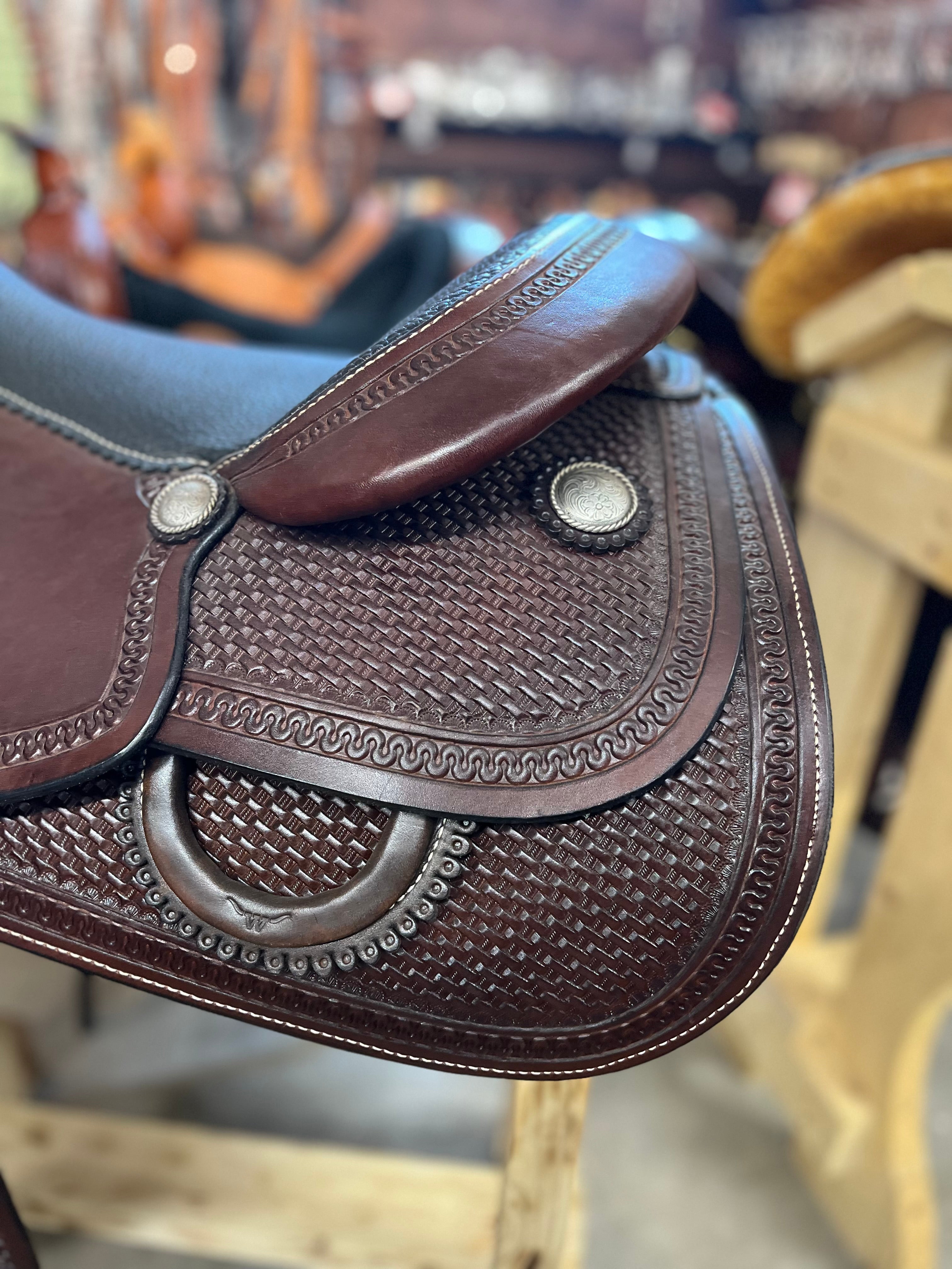 Selle Western de Reining FG Pro Reiner, Brune Foncée