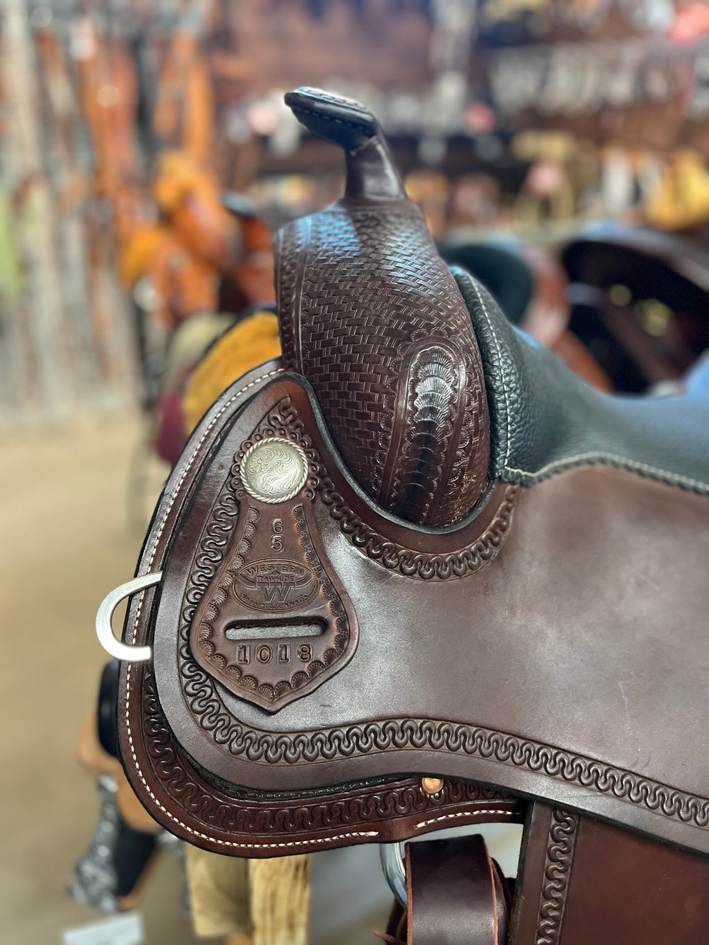 Selle Western de Reining FG Pro Reiner, Brune Foncée