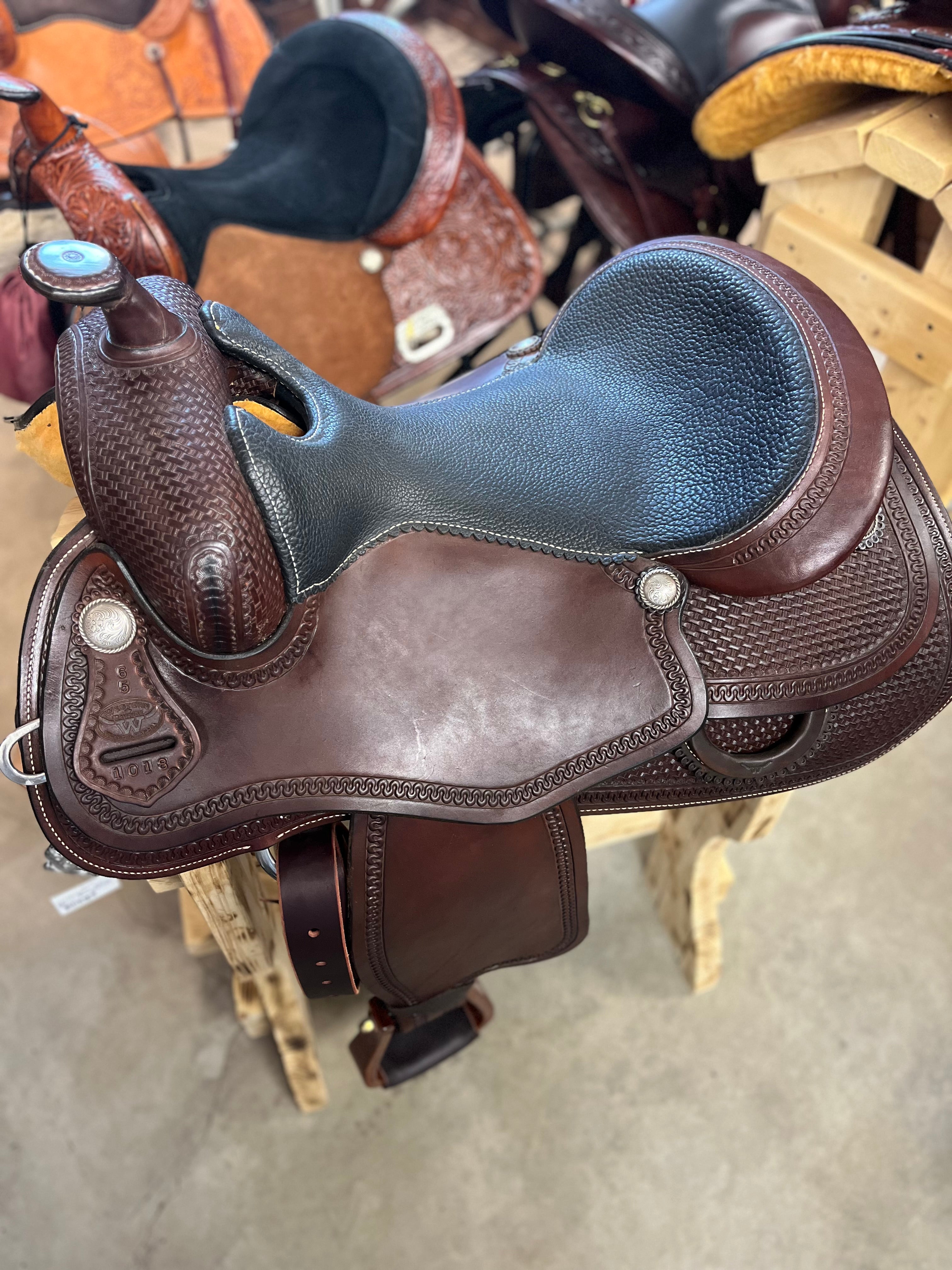 Selle Western de Reining FG Pro Reiner, Brune Foncée