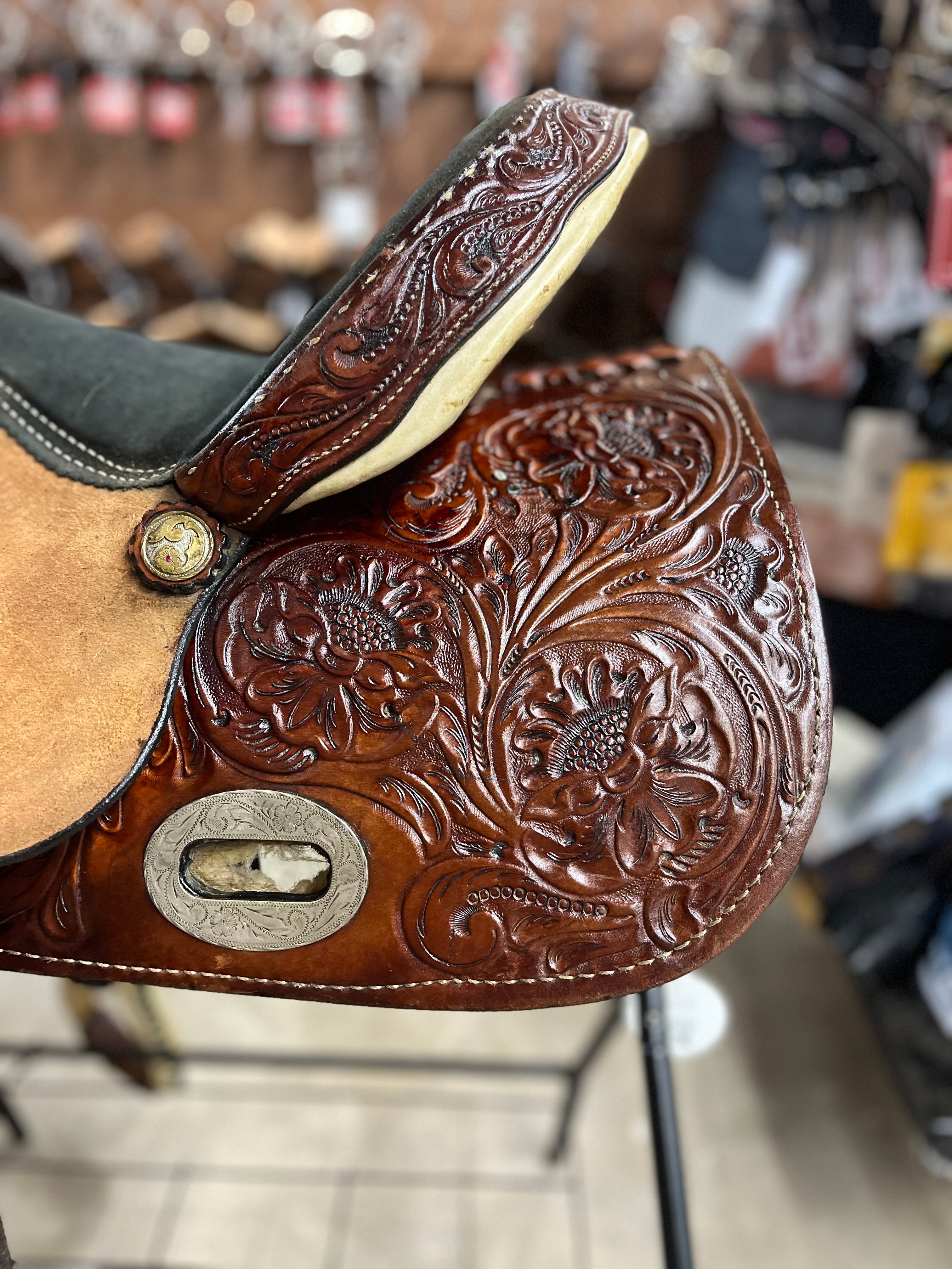 Selle western de baril usagée - Billy Cook