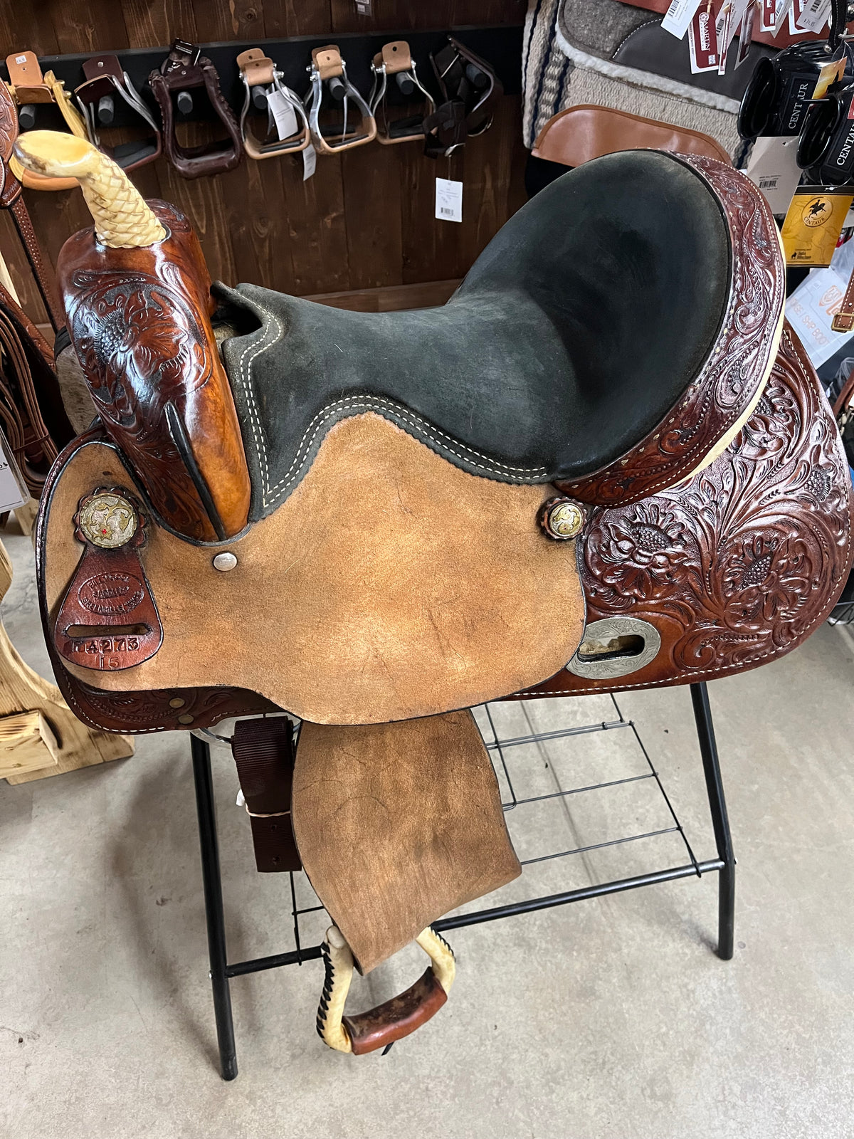 Selle western de baril usagée - Billy Cook