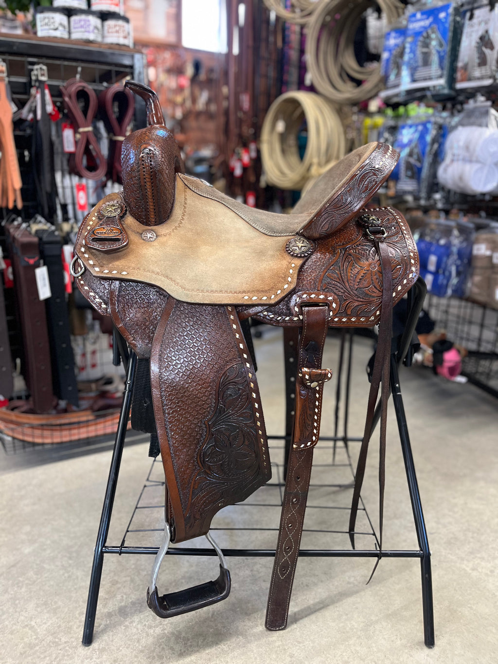 Selle western de baril usagée - Seven Saddle