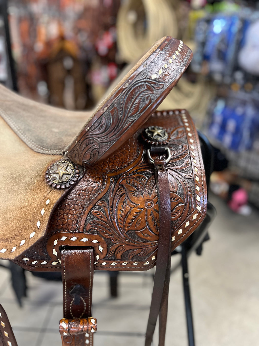 Selle western de baril usagée - Seven Saddle