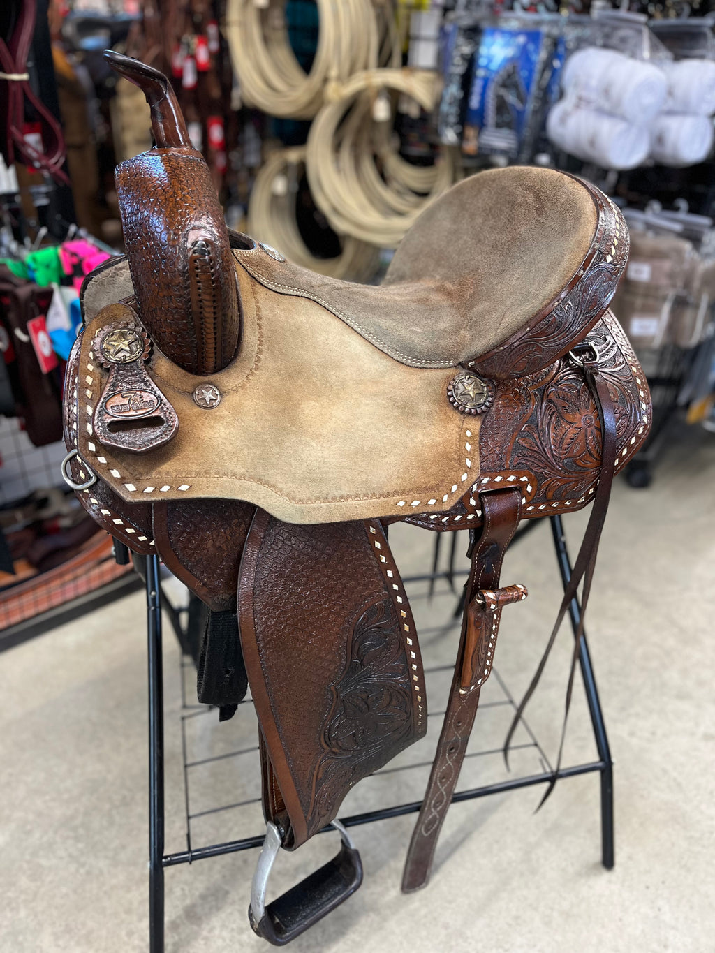 Selle western de baril usagée - Seven Saddle