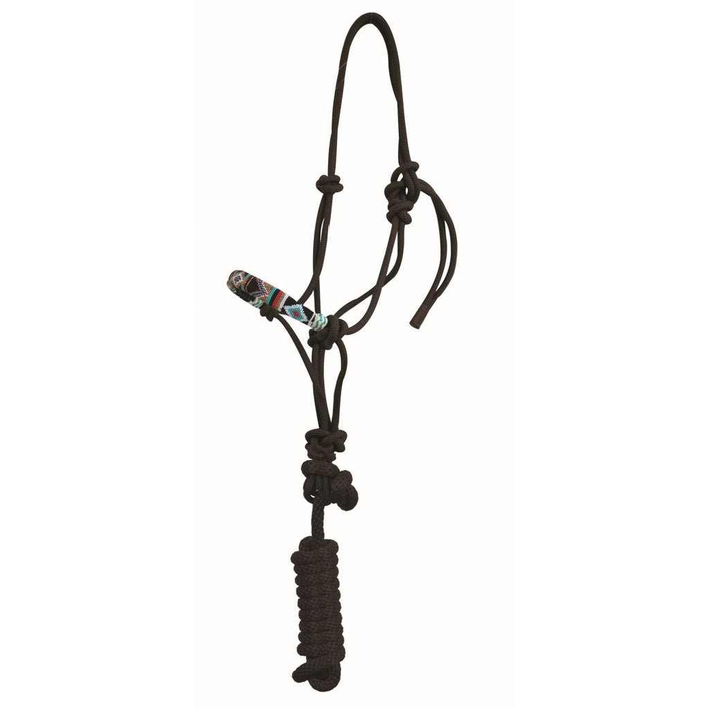 Licou en corde country Legend Cherokee avec longe, équipement pour cheval Western Rawhide, corde robuste et confortable pour l'équitation.