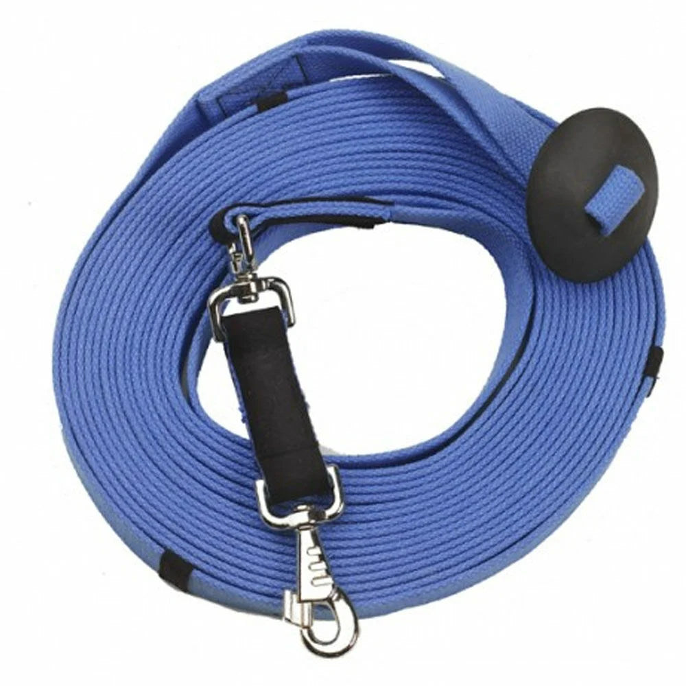 Longe Centaur en coton pour équitation, accessoire de cheval de marque Cavalier, visible avec boucle en métal.